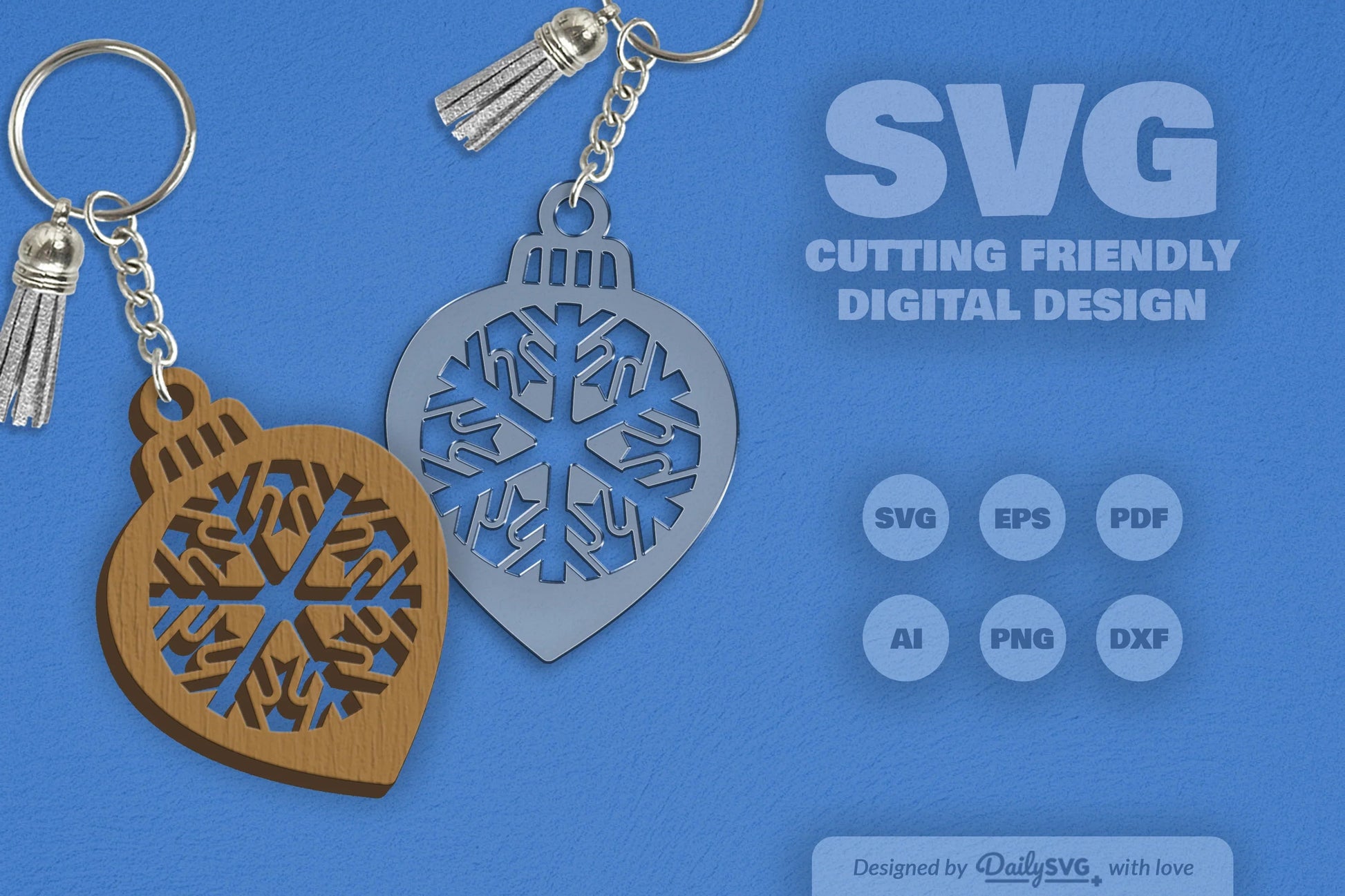 Snowflake Christmas Bauble SVG Bundle 12 - CraftNest - Digital Crafting and Art