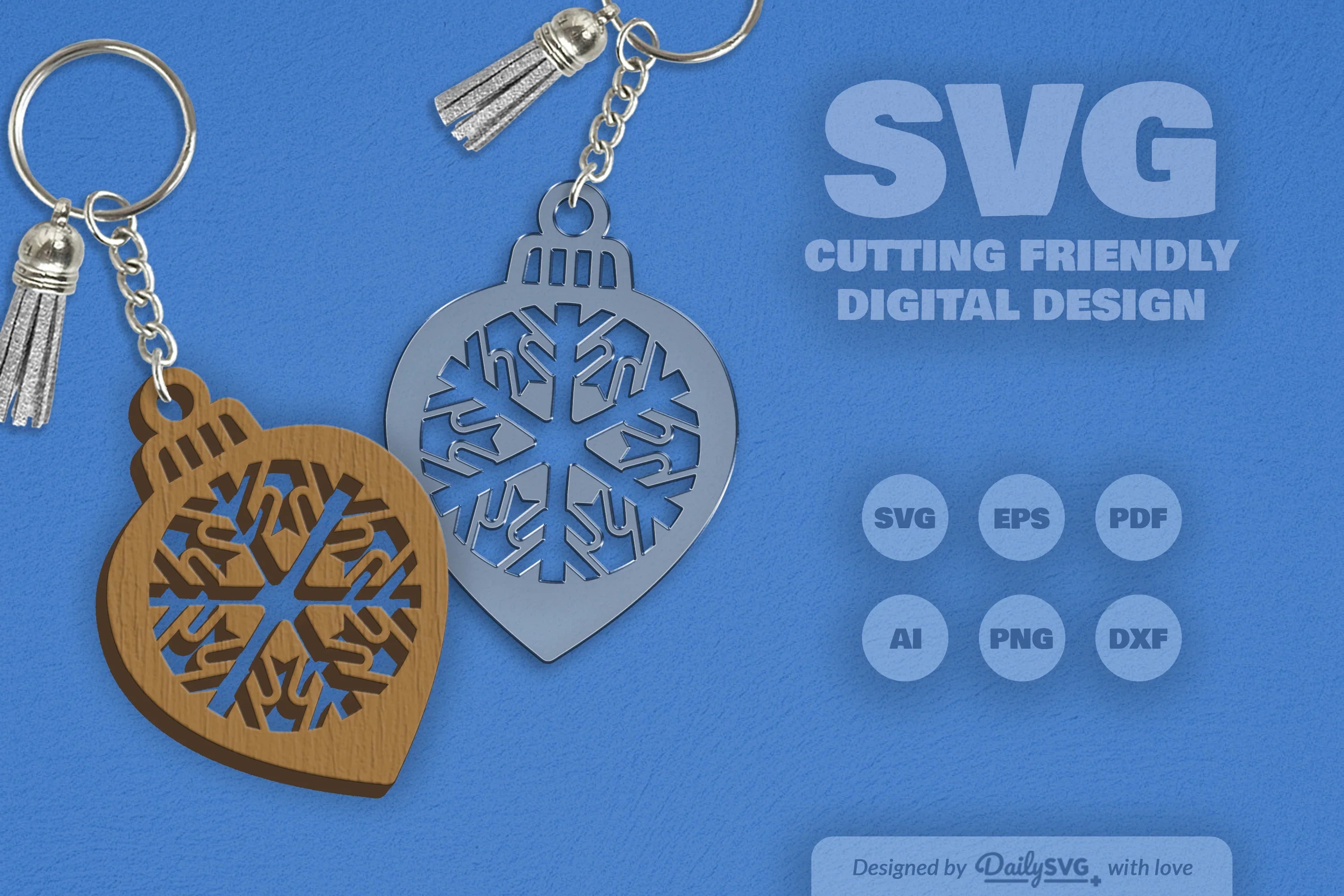 Snowflake Christmas Bauble SVG Bundle 12 - CraftNest - Digital Crafting and Art