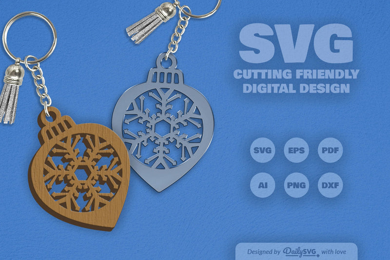 Snowflake Christmas Bauble SVG Bundle 10 - CraftNest - Digital Crafting and Art