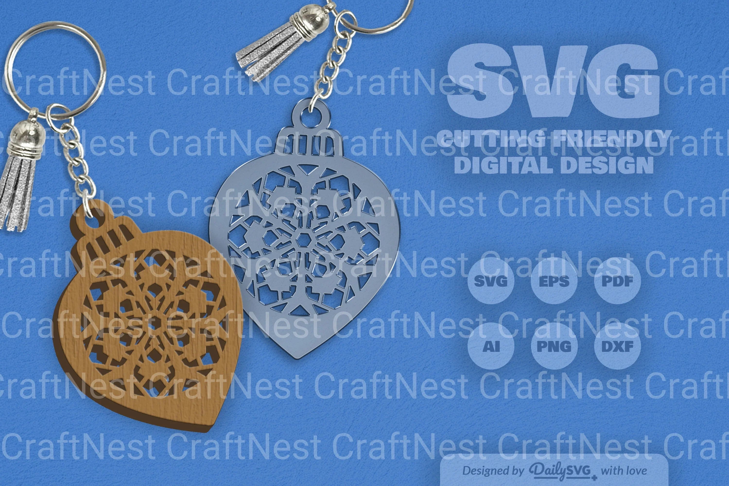 Snowflake Christmas Bauble SVG Bundle