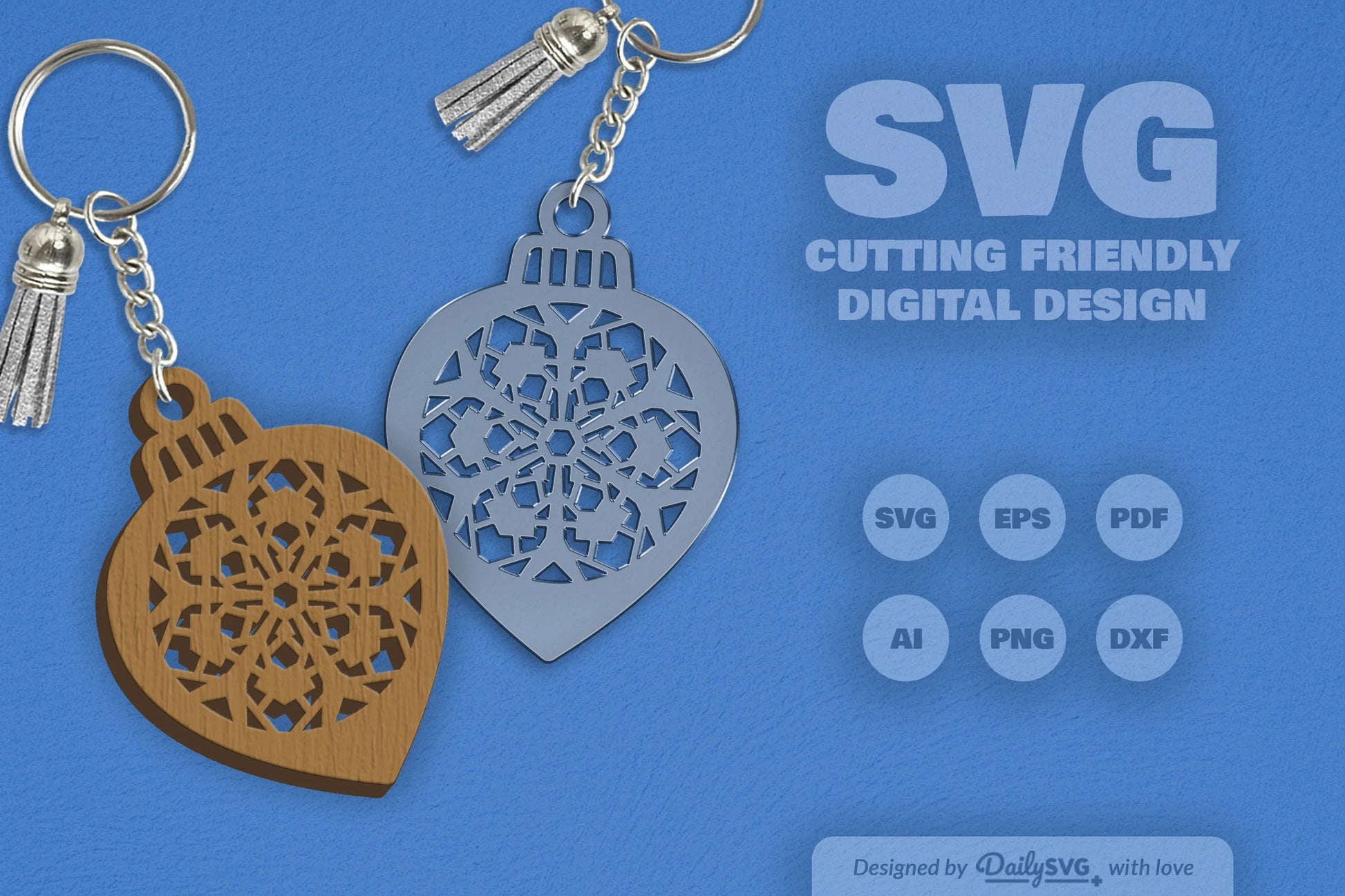Snowflake Christmas Bauble SVG Bundle 5 - CraftNest - Digital Crafting and Art
