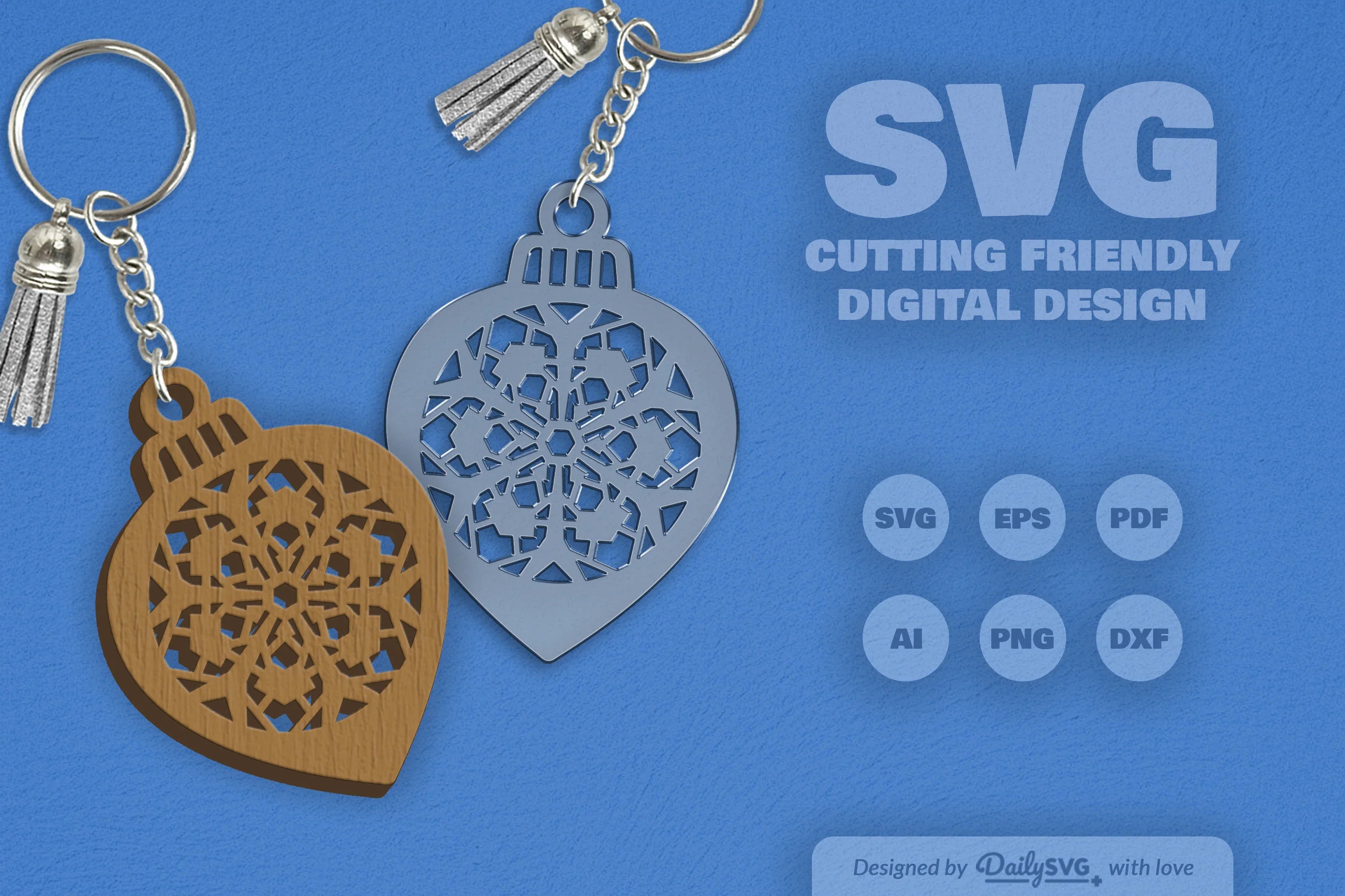 Snowflake Christmas Bauble SVG Bundle 5 - CraftNest - Digital Crafting and Art