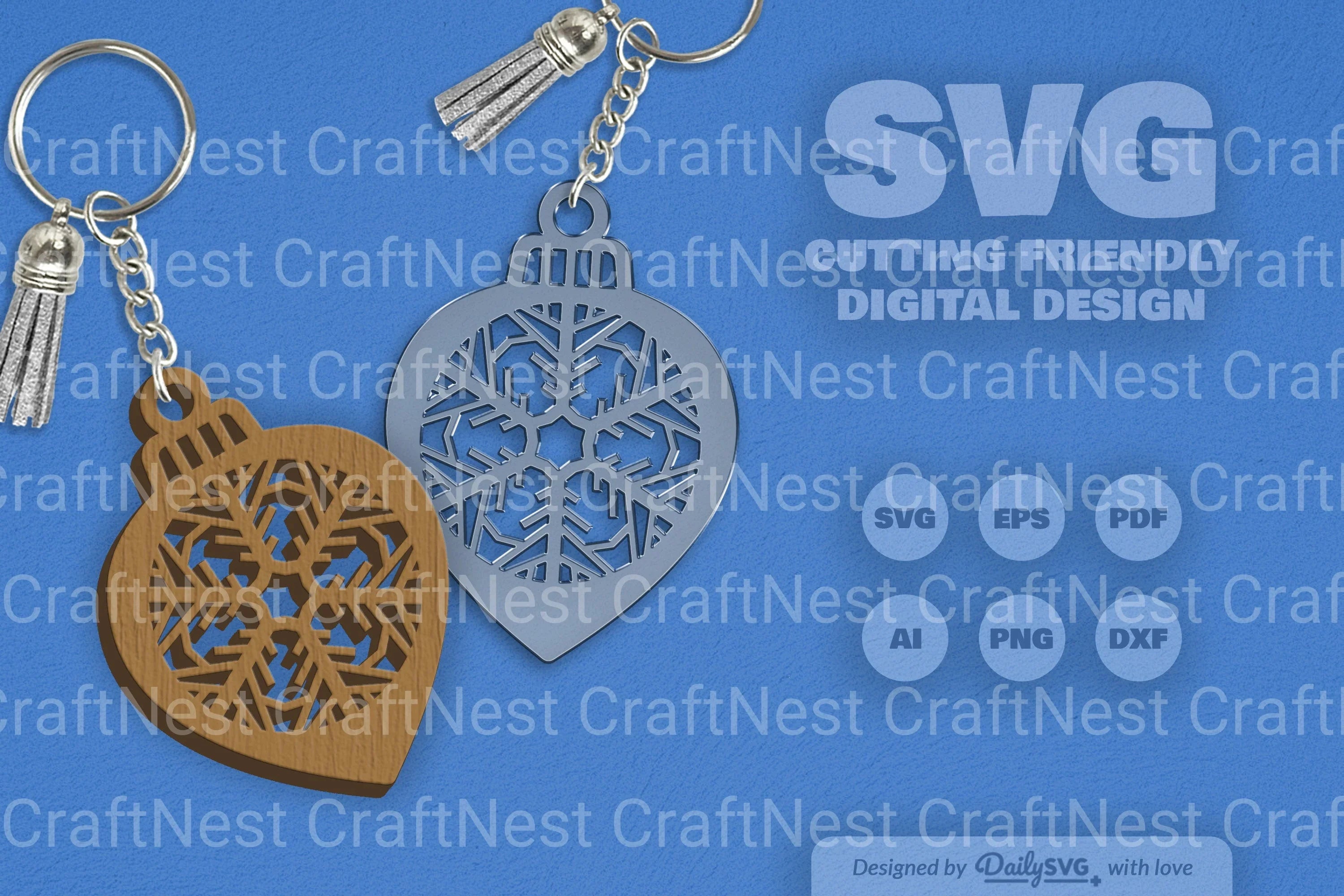 Snowflake Christmas Bauble SVG Bundle