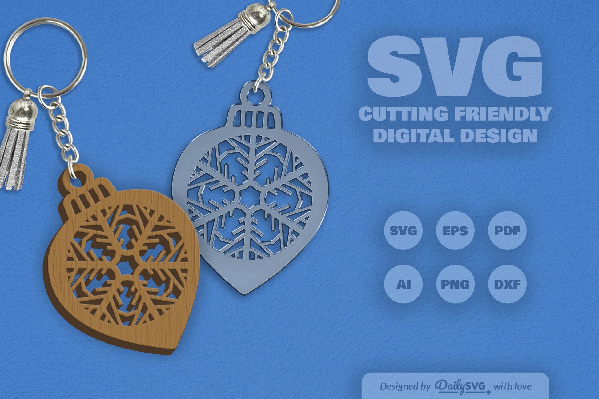 Snowflake Christmas Bauble SVG Bundle 6 - CraftNest - Digital Crafting and Art