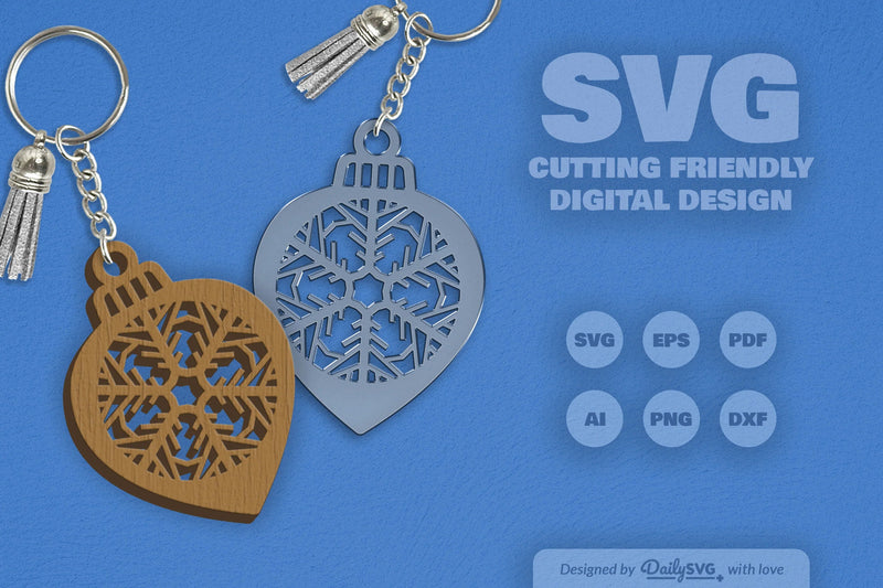 Snowflake Christmas Bauble SVG Bundle 6 - CraftNest - Digital Crafting and Art