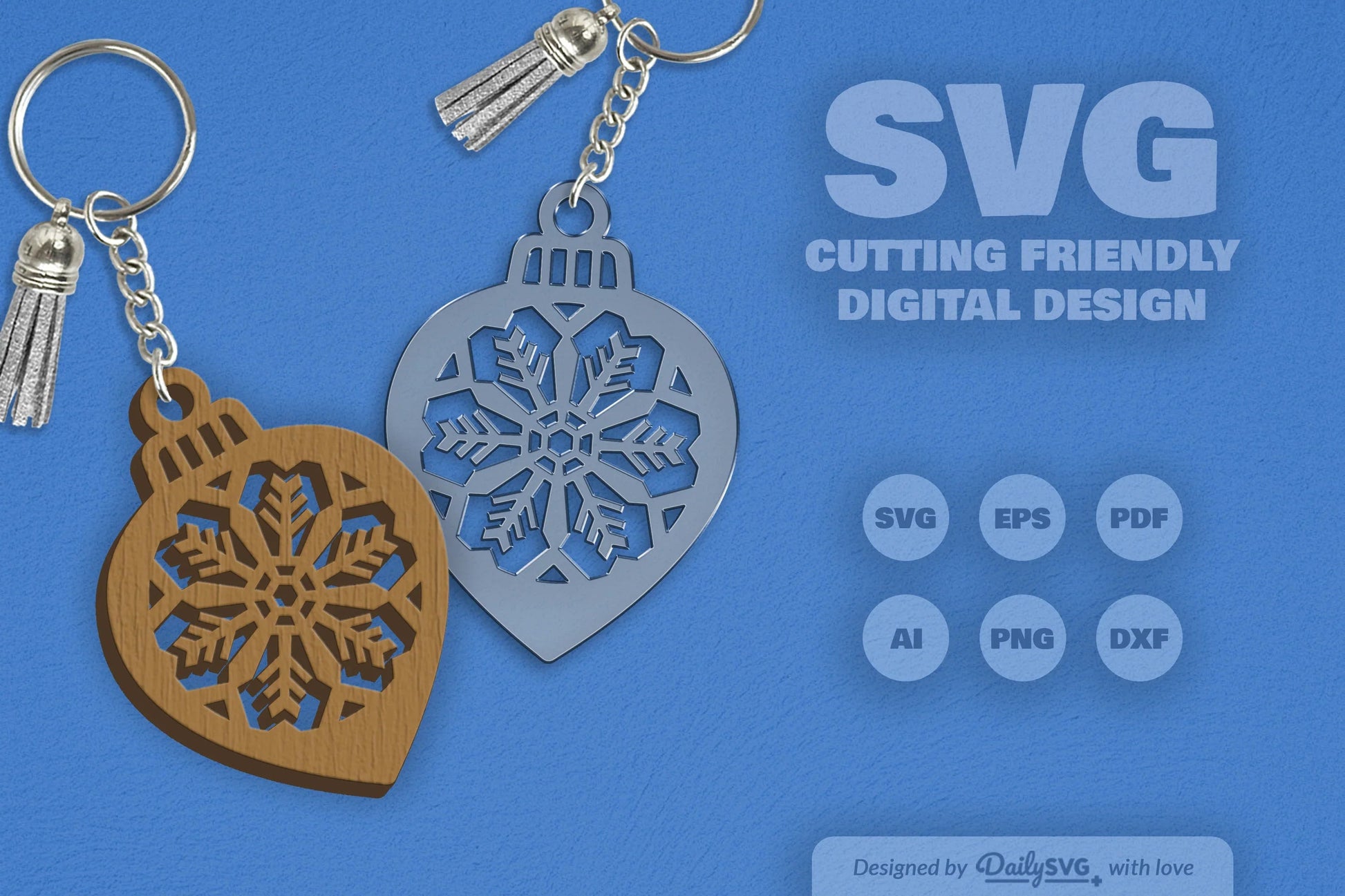 Snowflake Christmas Bauble SVG Bundle 3 - CraftNest - Digital Crafting and Art