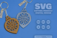 Snowflake Christmas Bauble SVG Bundle 3 - CraftNest - Digital Crafting and Art