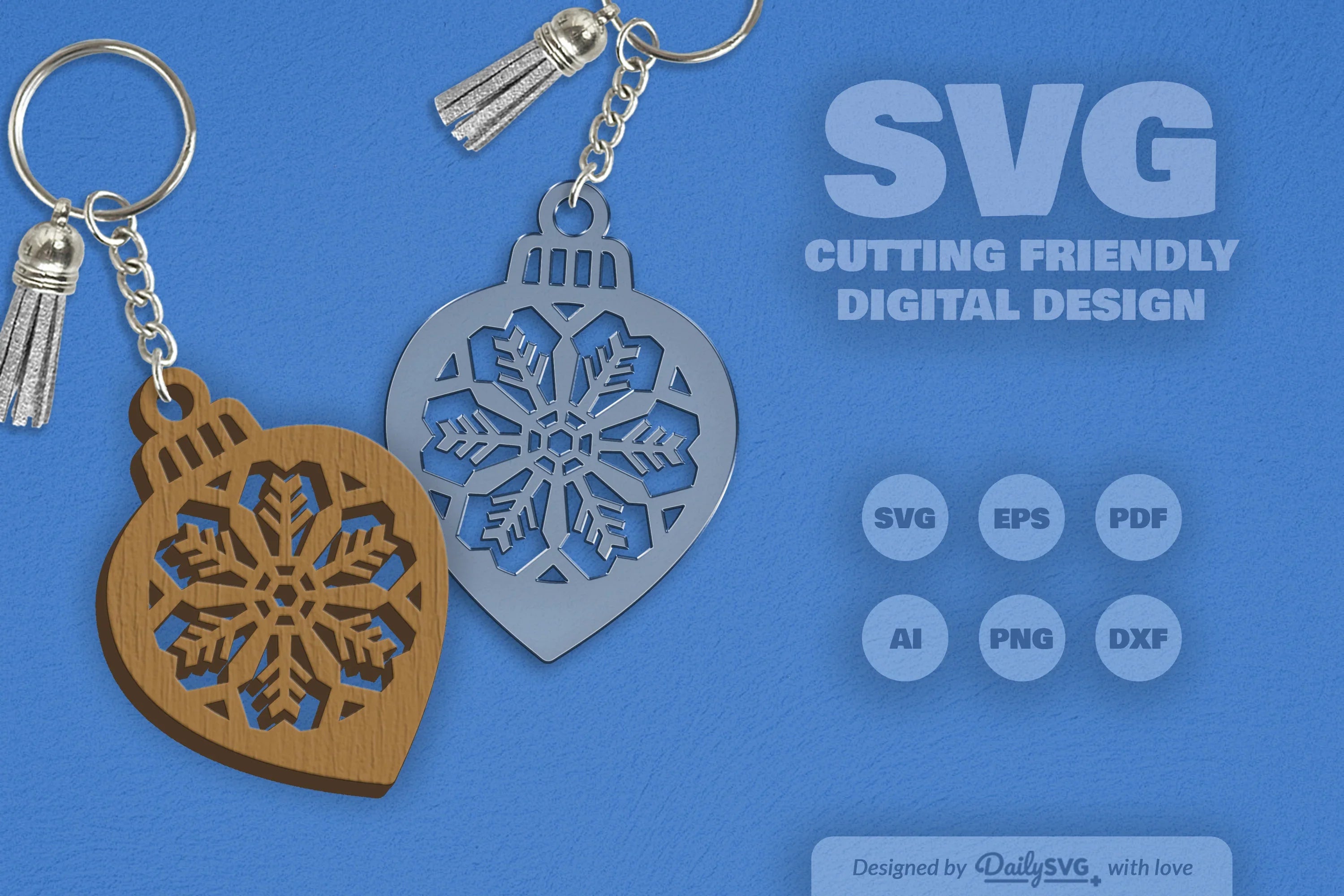 Snowflake Christmas Bauble SVG Bundle 3 - CraftNest - Digital Crafting and Art
