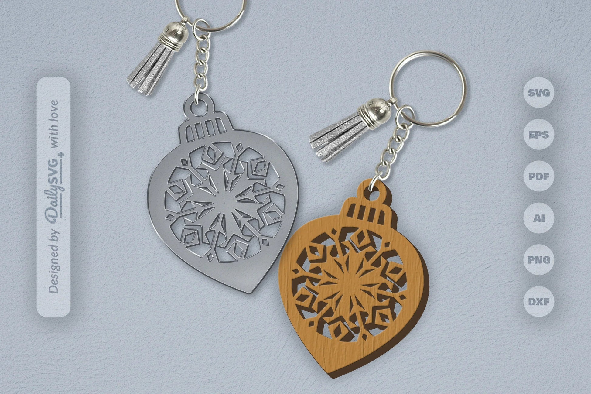 Snowflake Christmas Bauble SVG Bundle 7 - CraftNest - Digital Crafting and Art