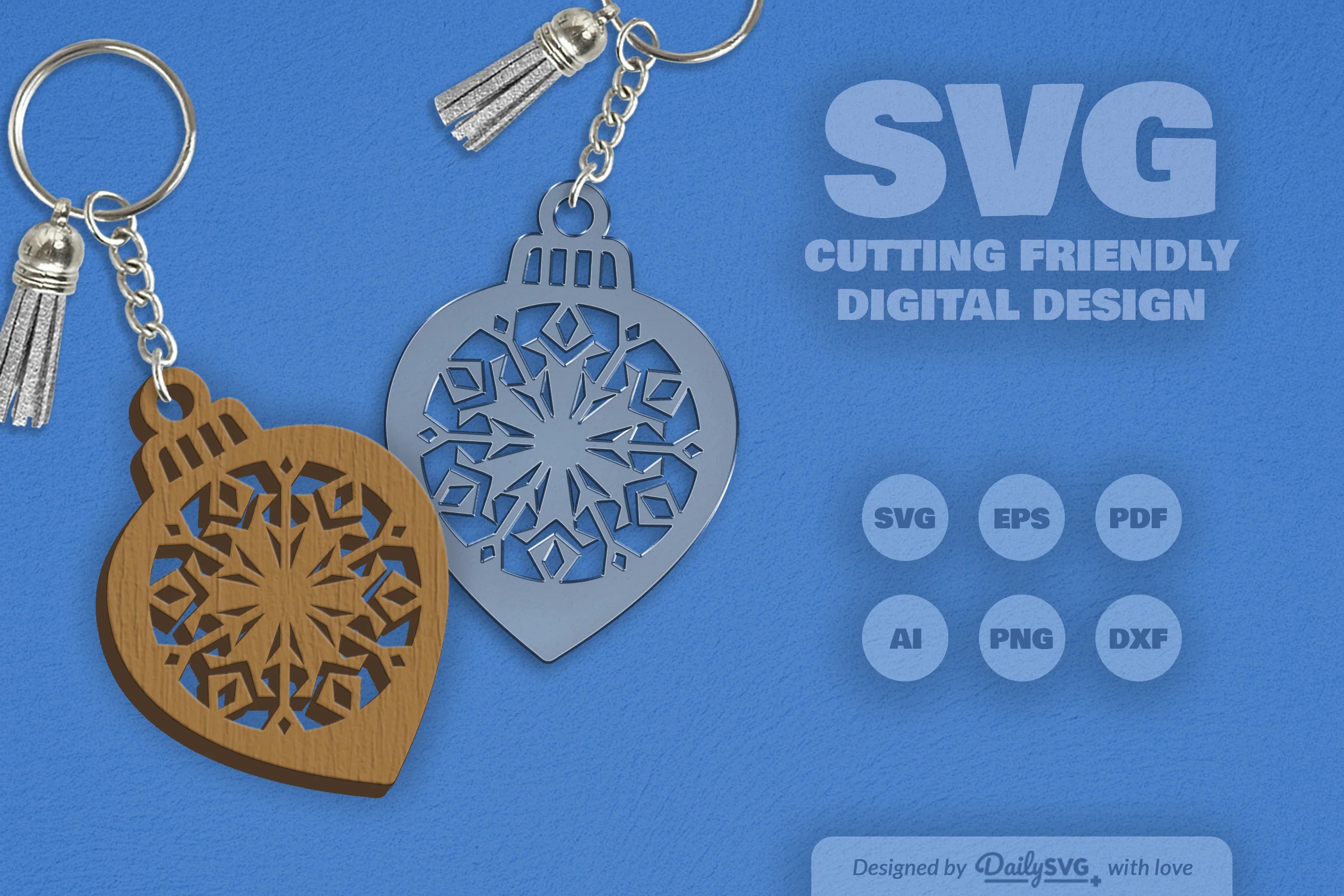 Snowflake Christmas Bauble SVG Bundle 7 - CraftNest - Digital Crafting and Art