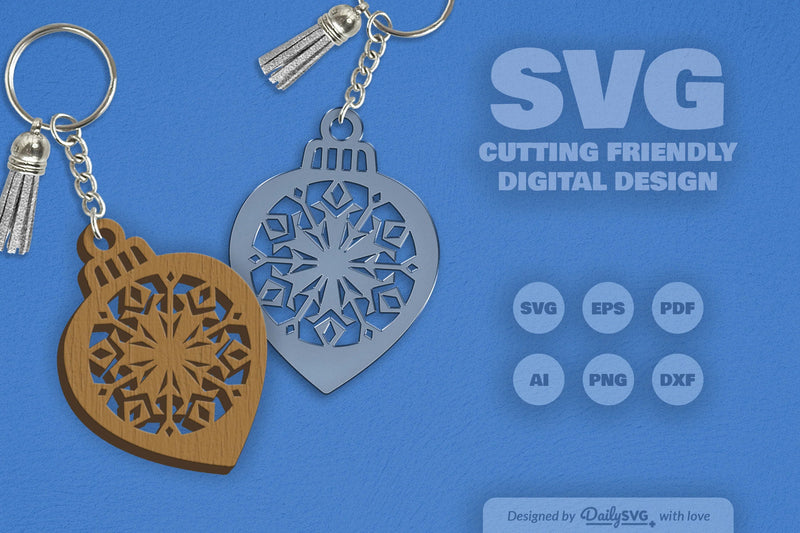 Snowflake Christmas Bauble SVG Bundle 7 - CraftNest - Digital Crafting and Art