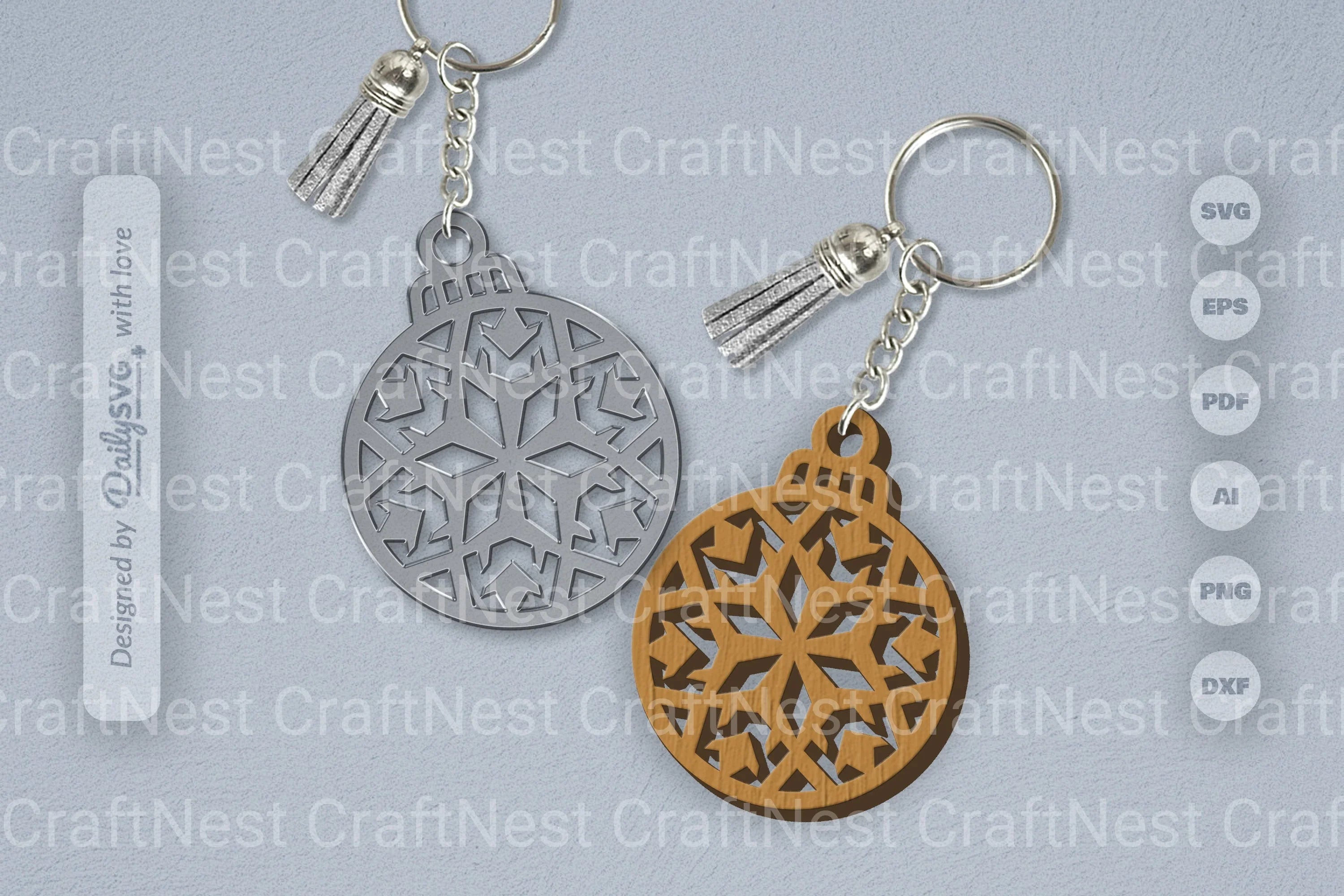 Snowflake Christmas Bauble SVG Bundle