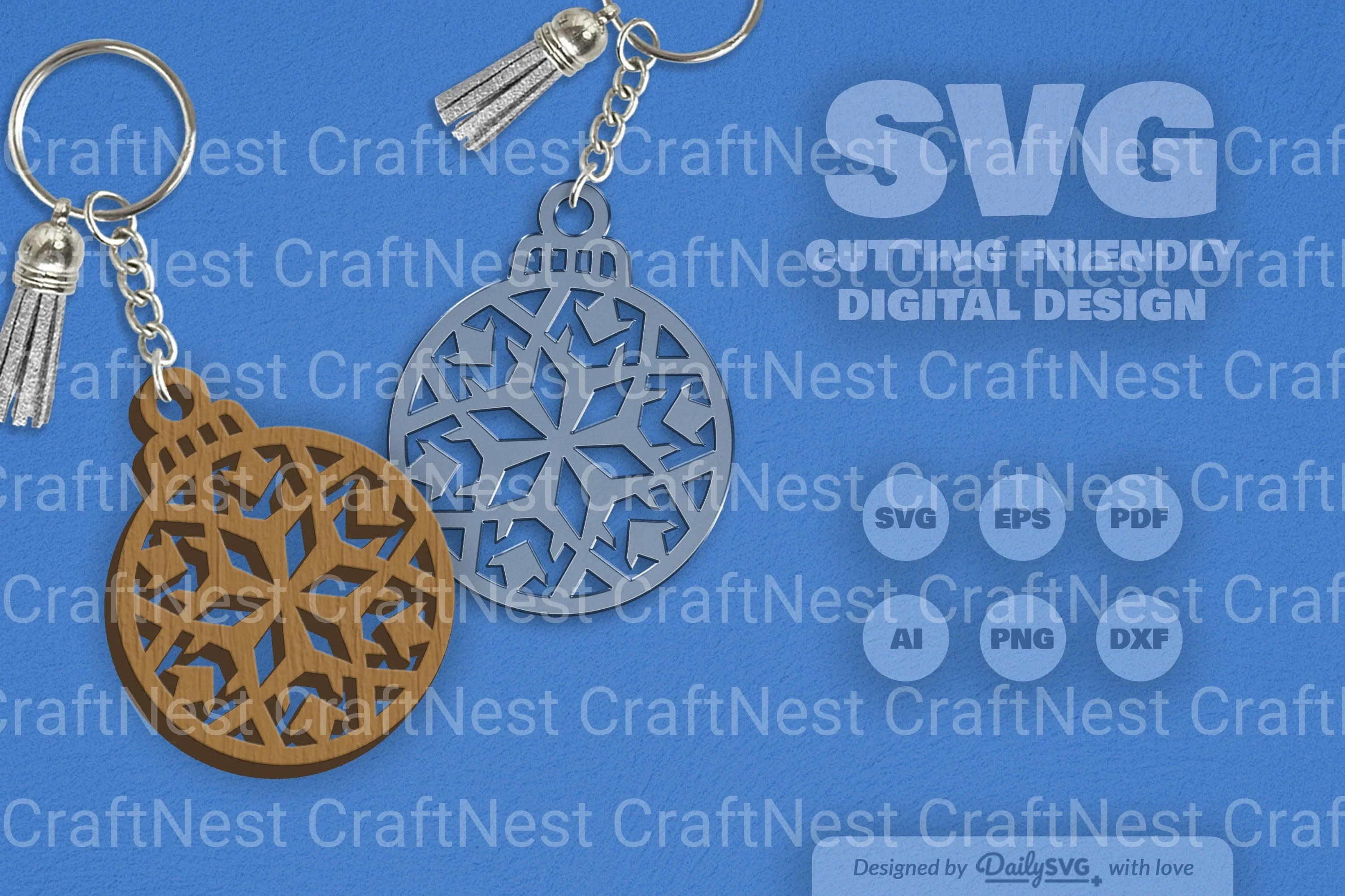 Snowflake Christmas Bauble SVG Bundle
