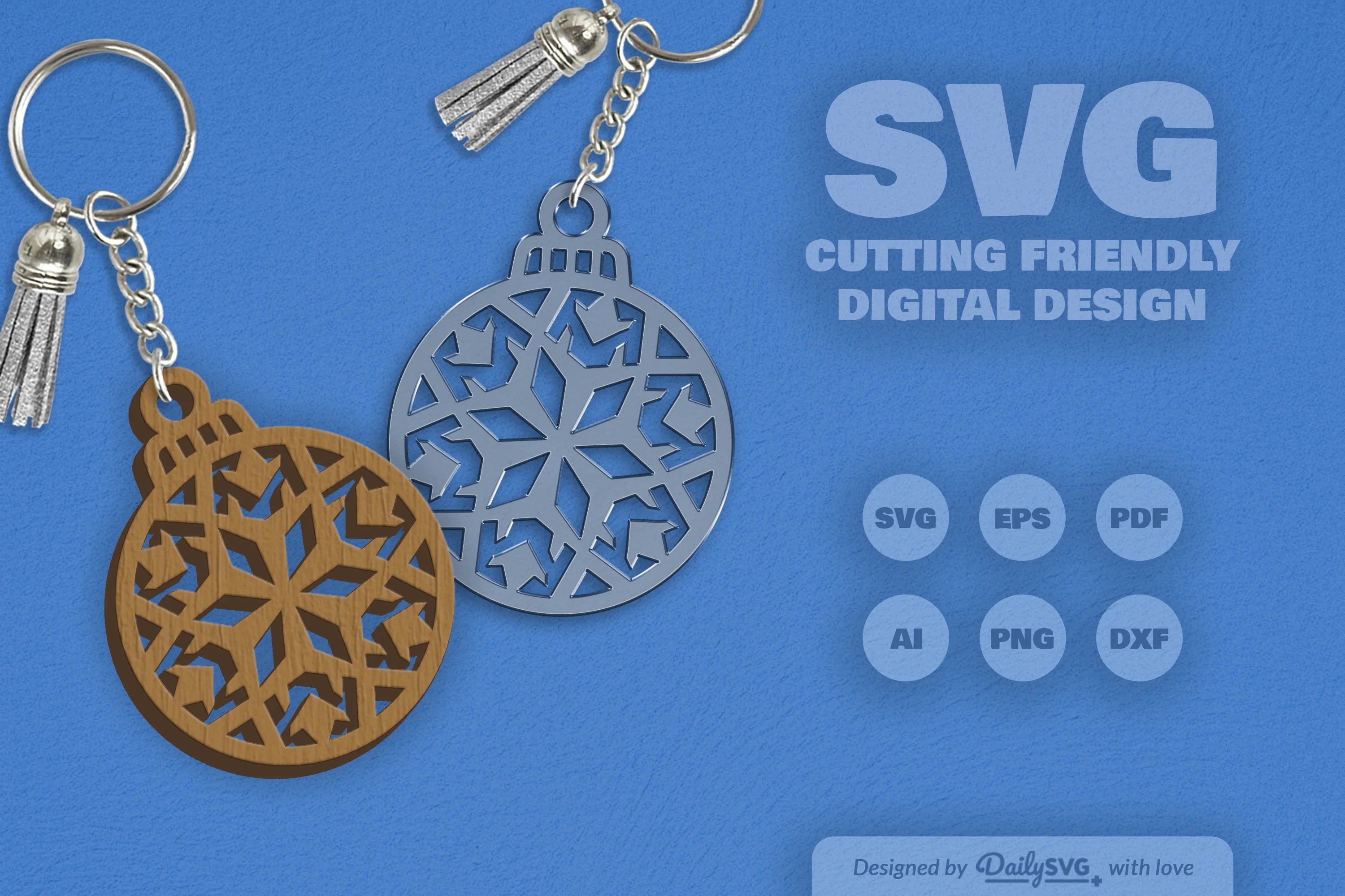 Snowflake Christmas Bauble SVG Bundle 1 - CraftNest - Digital Crafting and Art