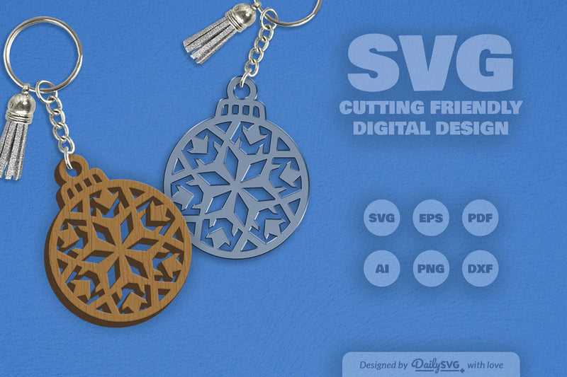 Snowflake Christmas Bauble SVG Bundle 1 - CraftNest - Digital Crafting and Art