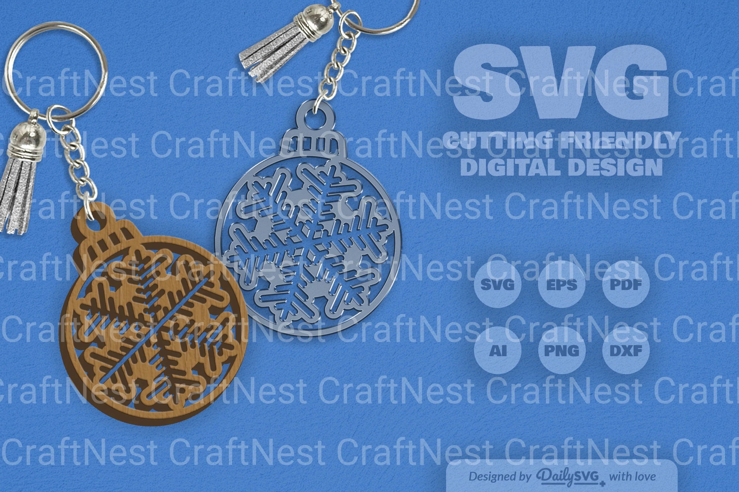 Snowflake Christmas Bauble SVG Bundle