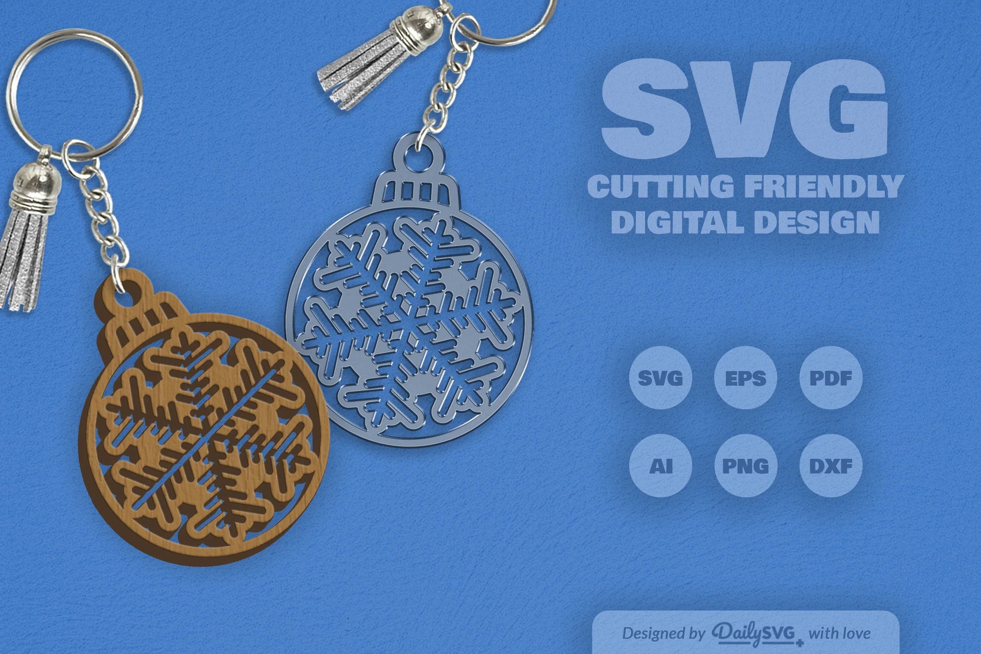 Snowflake Christmas Bauble SVG Bundle 2 - CraftNest - Digital Crafting and Art