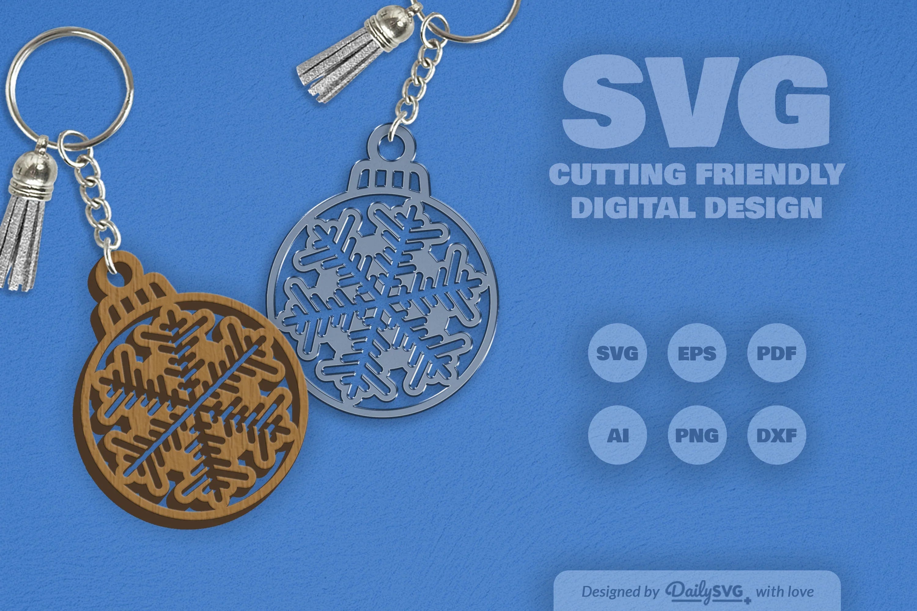 Snowflake Christmas Bauble SVG Bundle 2 - CraftNest - Digital Crafting and Art