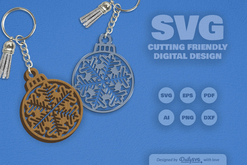 Snowflake Christmas Bauble SVG Bundle 2 - CraftNest - Digital Crafting and Art