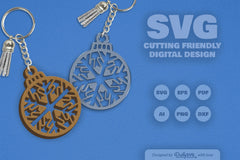 Snowflake Christmas Bauble SVG Bundle 9 - CraftNest - Digital Crafting and Art