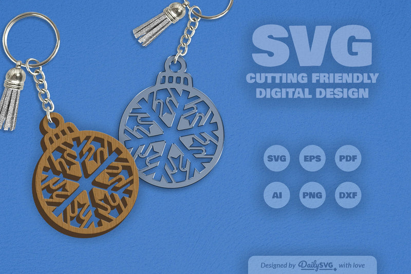 Snowflake Christmas Bauble SVG Bundle 9 - CraftNest - Digital Crafting and Art