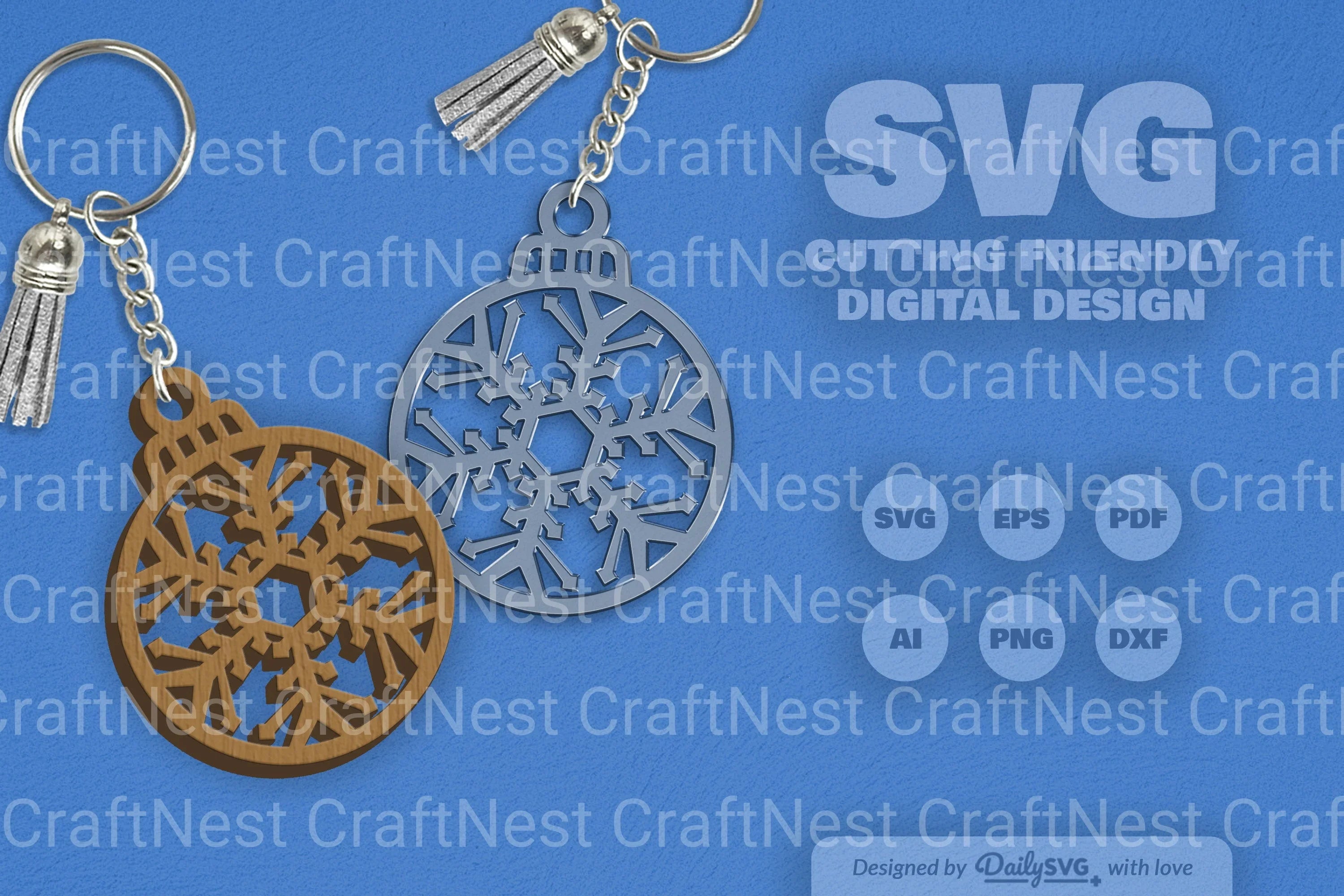 Snowflake Christmas Bauble SVG Bundle