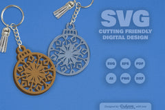 Snowflake Christmas Round Bauble SVG Bundle 3 - CraftNest - Digital Crafting and Art