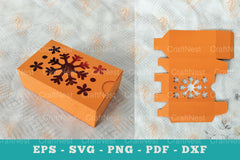 Snowflake Gift Box Papercut Craft Clipart Bundle - CraftNest - Digital Crafting and Art