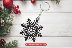 Snowflake Keychain Laser Cut SVG Bundle - CraftNest - Digital Crafting and Art