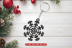Snowflake Keychain Lasercut SVG Bundle - CraftNest - Digital Crafting and Art