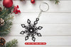 Snowflake Keychain Laser Cut SVG Bundle