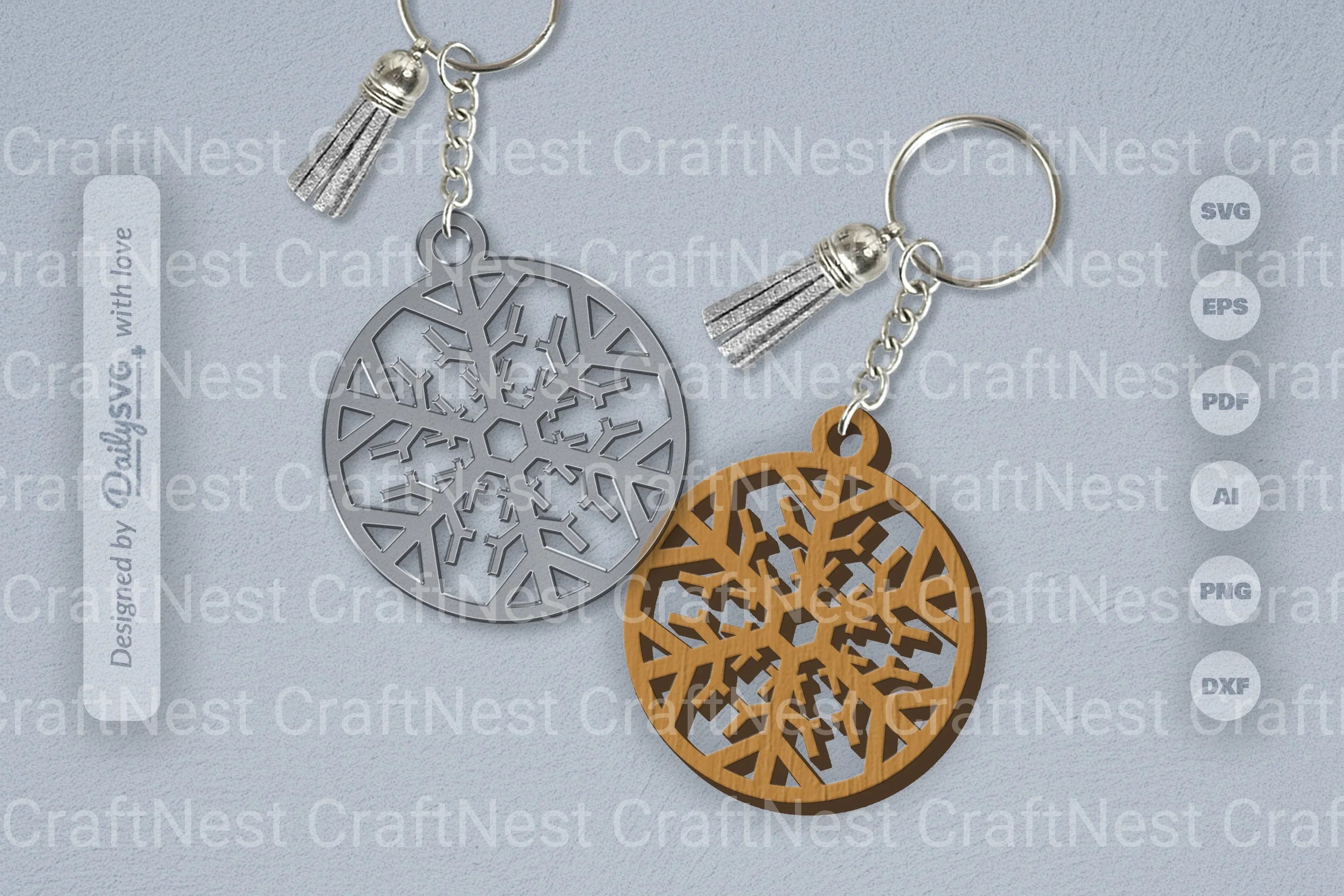 Snowflake SVG Bundle for Crafting