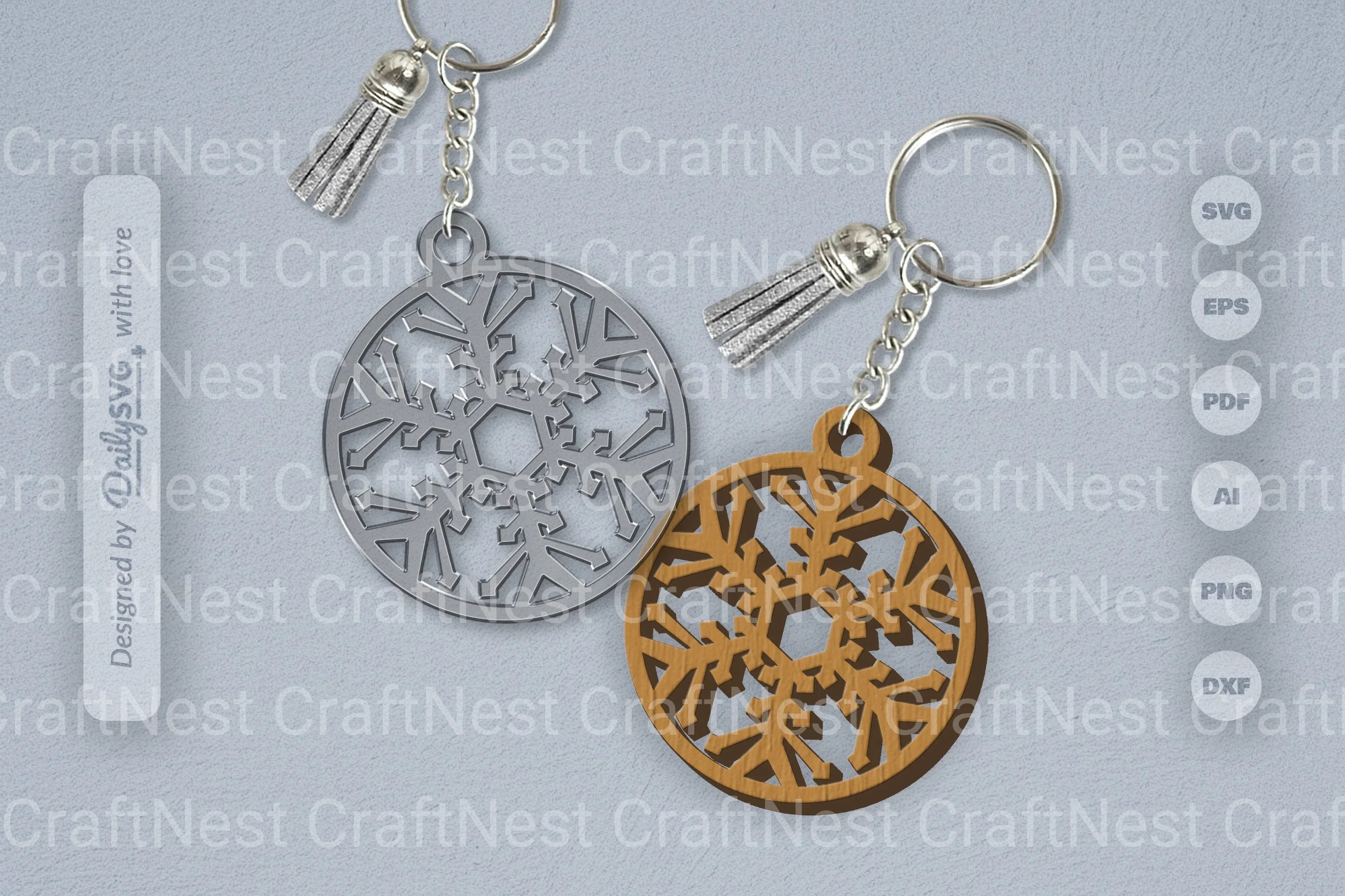 Snowflake SVG Bundle for Crafting