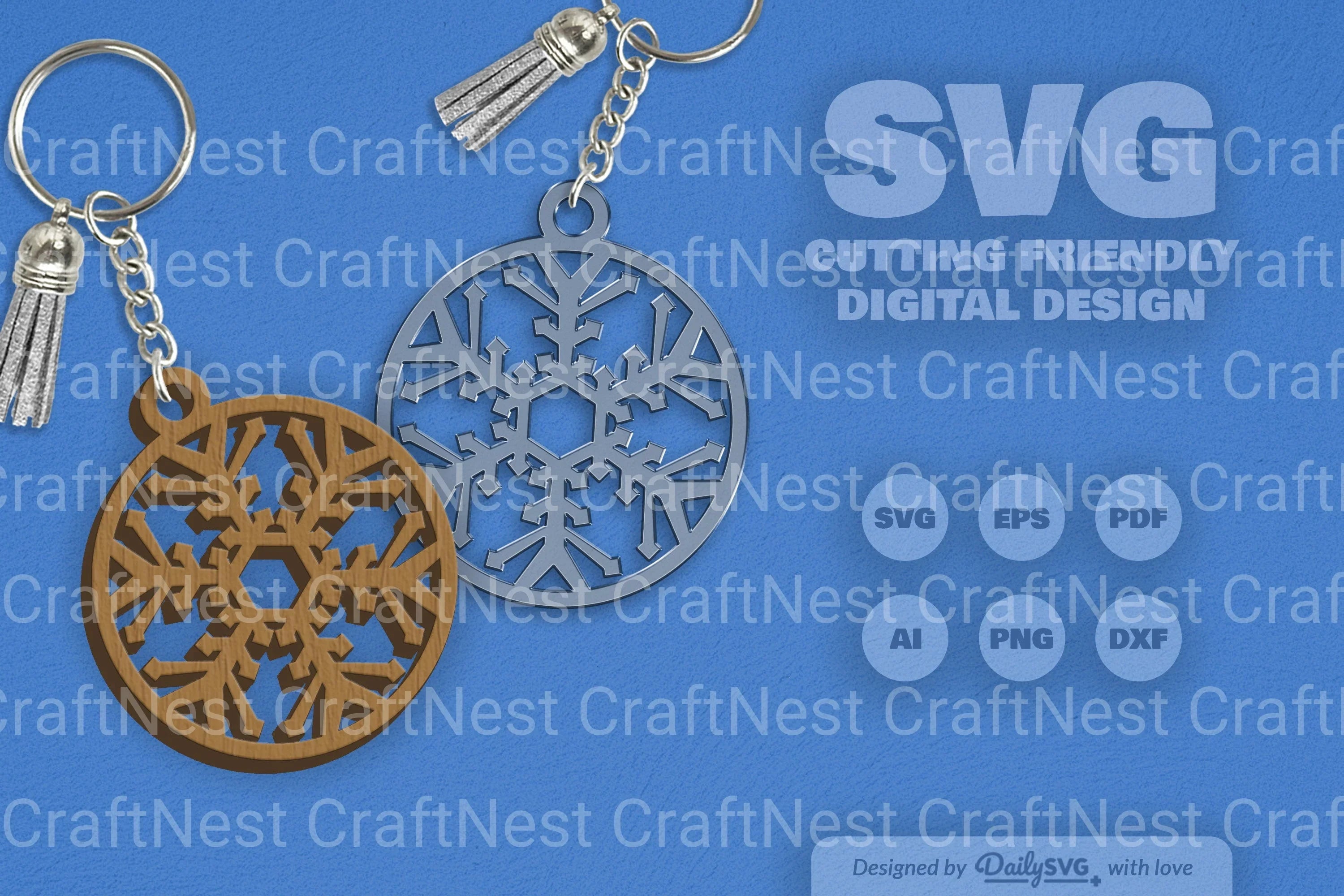 Snowflake SVG Bundle for Crafting