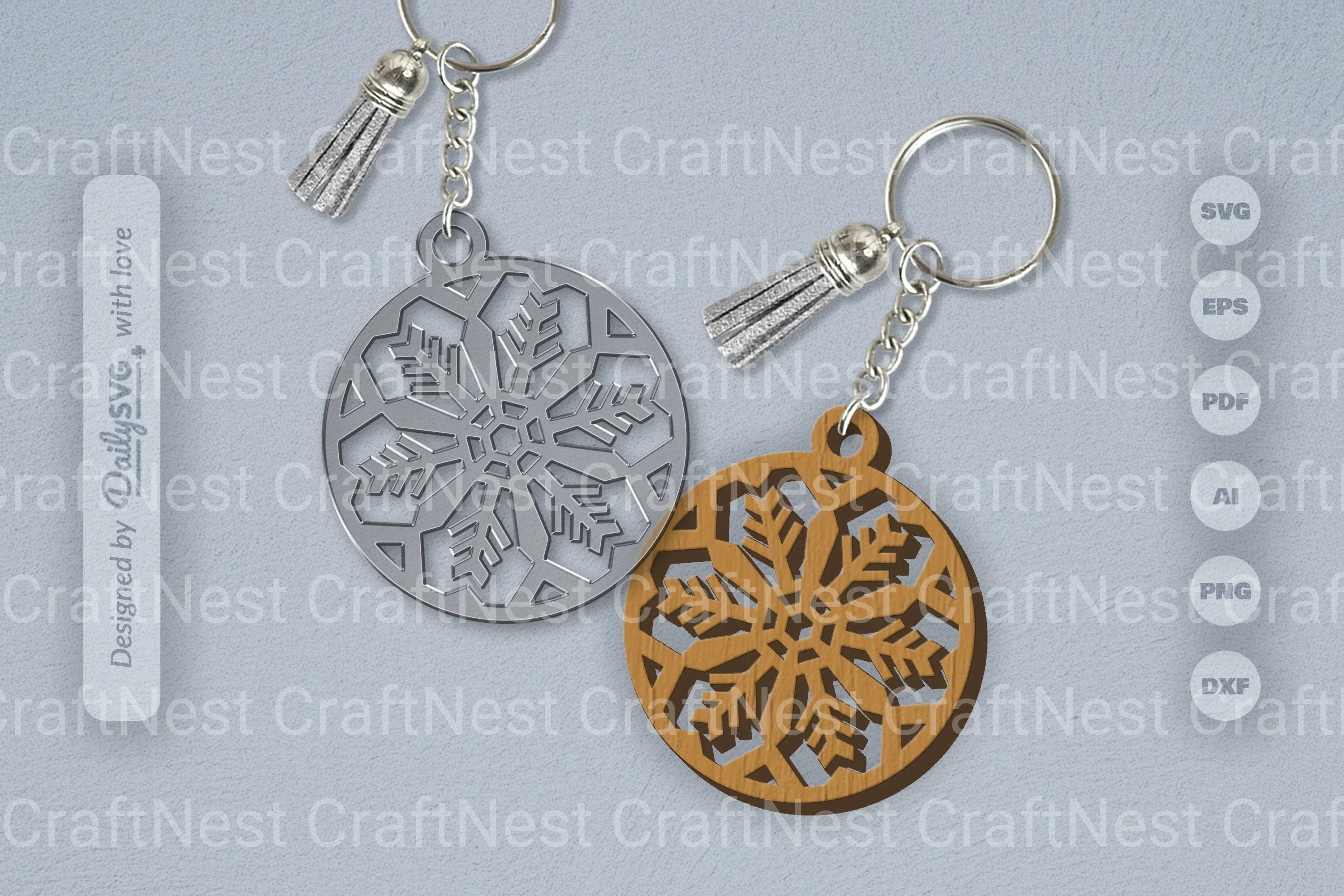 Snowflake SVG Bundle for Crafting