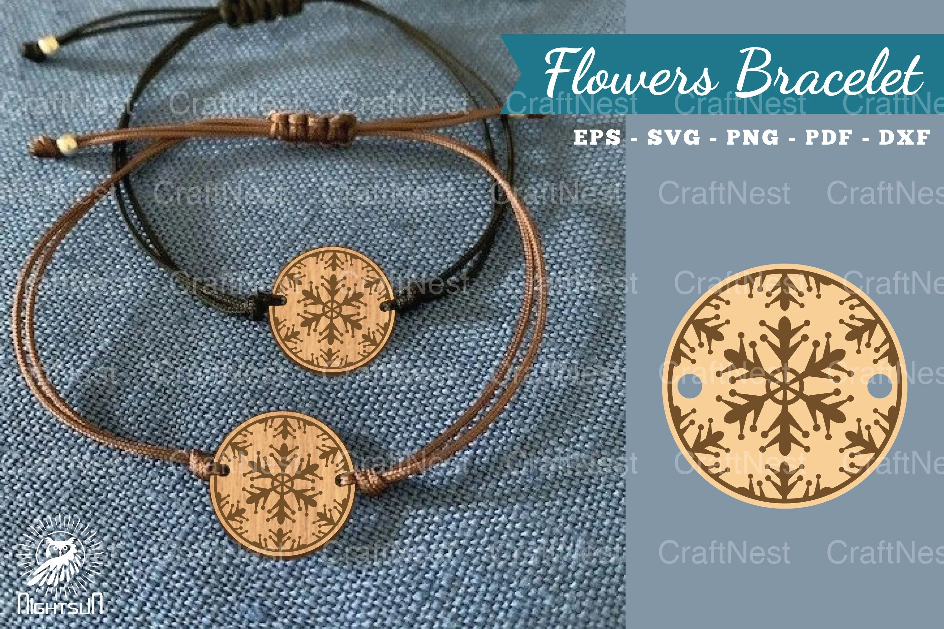 Snowflake Laser Cut Bracelet SVG Bundle - CraftNest - Digital Crafting and Art
