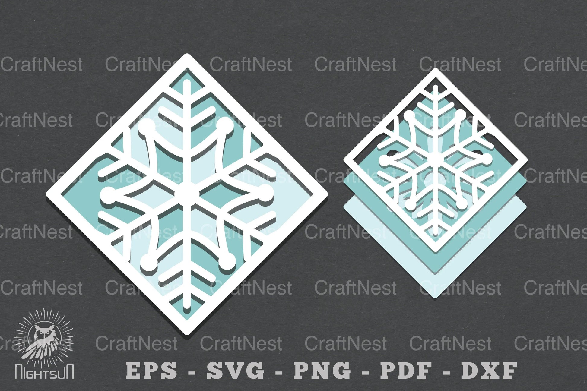 Snowflake Layered Papercut SVG Bundle - CraftNest - Digital Crafting and Art