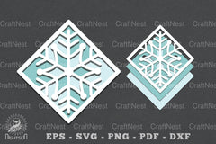 Snowflake Layered Papercut SVG Bundle - CraftNest - Digital Crafting and Art