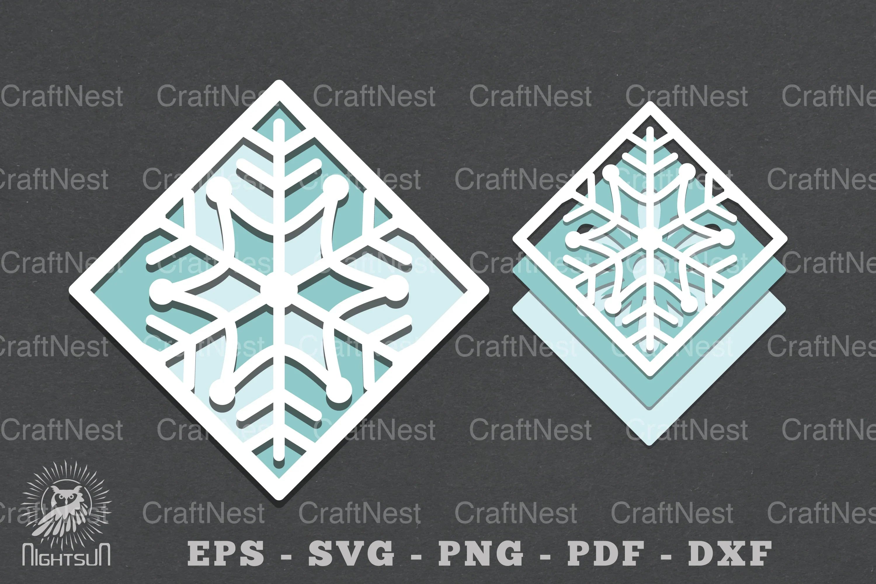Snowflake Layered Papercut SVG Bundle - CraftNest - Digital Crafting and Art
