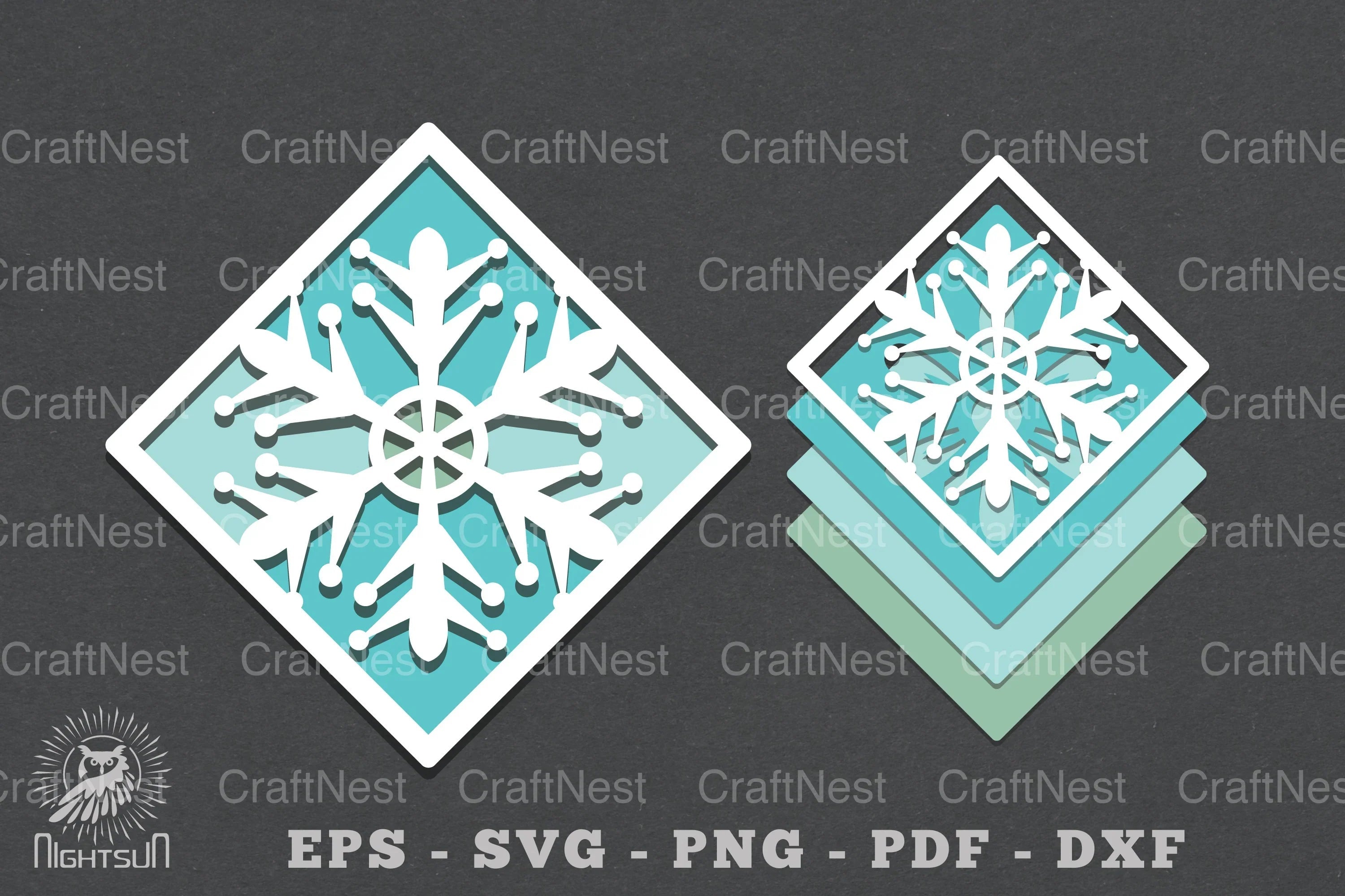 Snowflake Layered Papercut SVG Bundle - CraftNest - Digital Crafting and Art