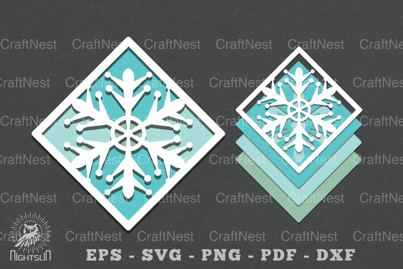 Snowflake Layered Papercut SVG Bundle - CraftNest - Digital Crafting and Art