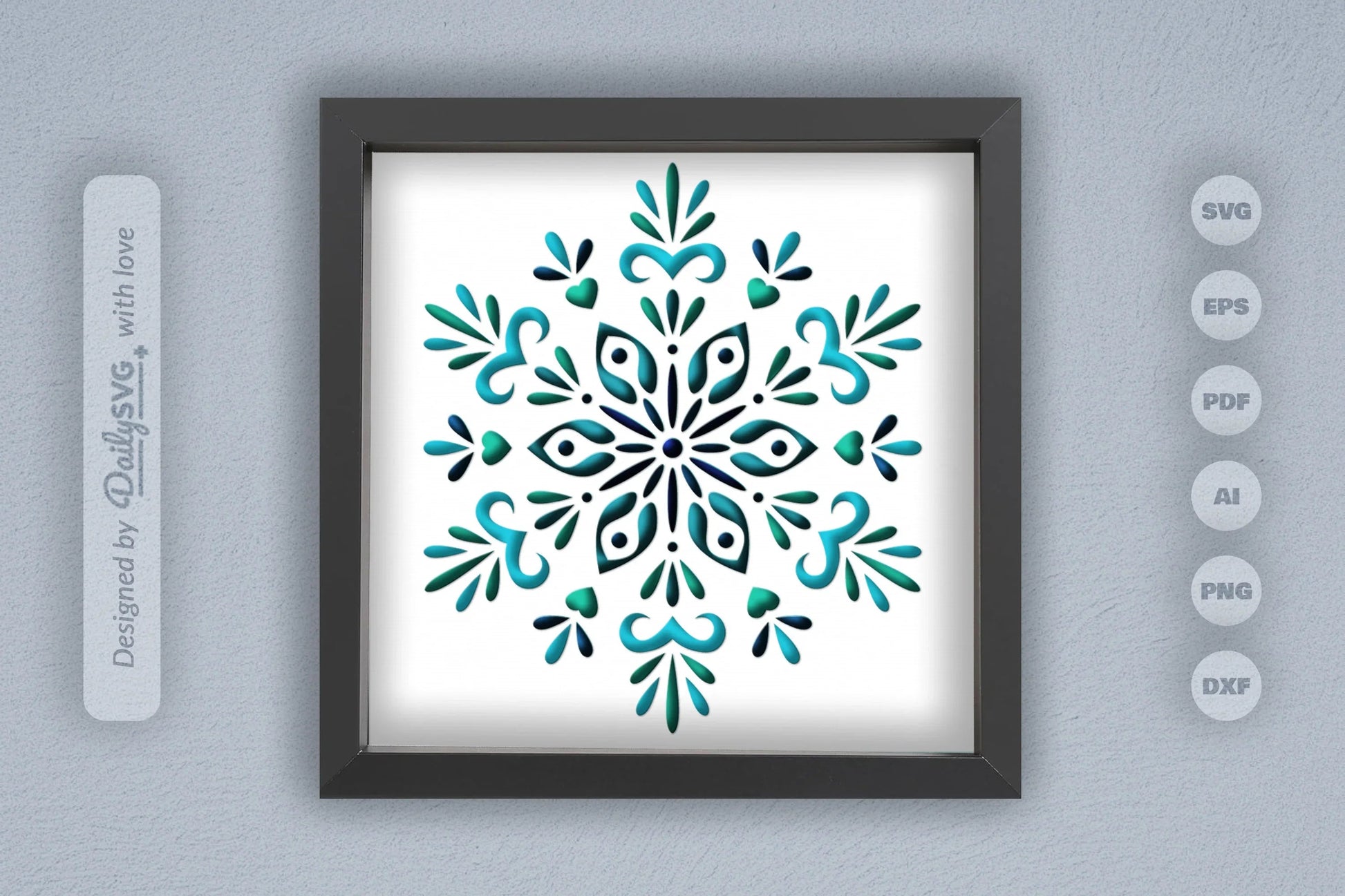 Snowflake Mandala Papercut SVG Bundle - CraftNest - Digital Crafting and Art