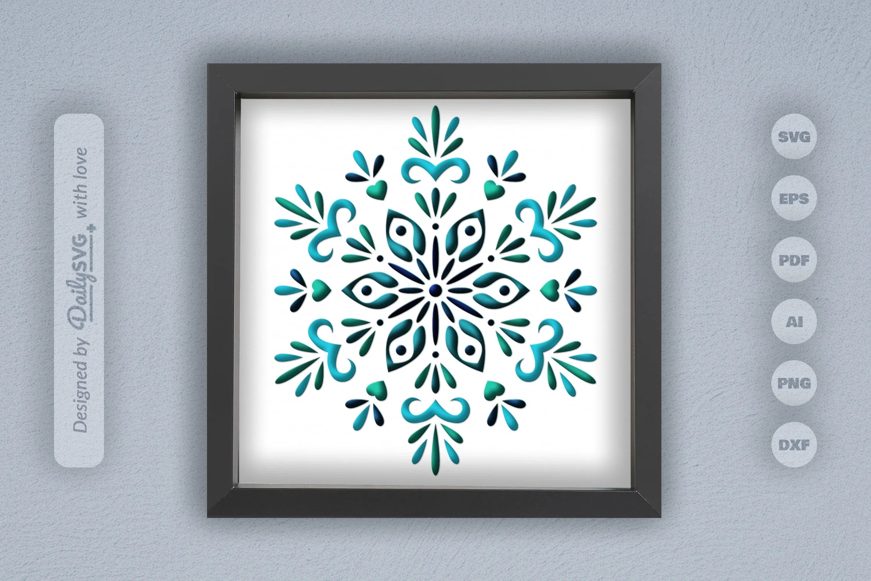 Snowflake Mandala Papercut SVG Bundle - CraftNest - Digital Crafting and Art