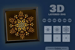 Snowflake Mandala Papercut SVG Bundle - CraftNest - Digital Crafting and Art
