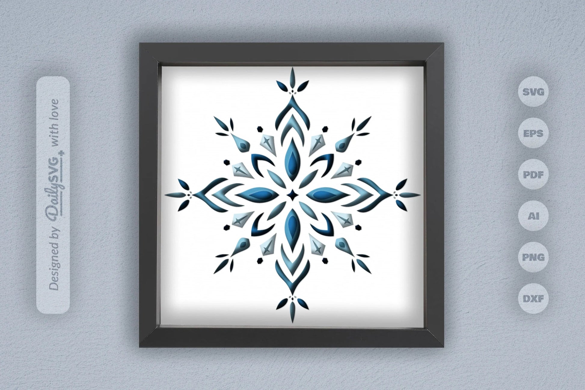 Snowflake Mandala Winter Papercut SVG Bundle - CraftNest - Digital Crafting and Art