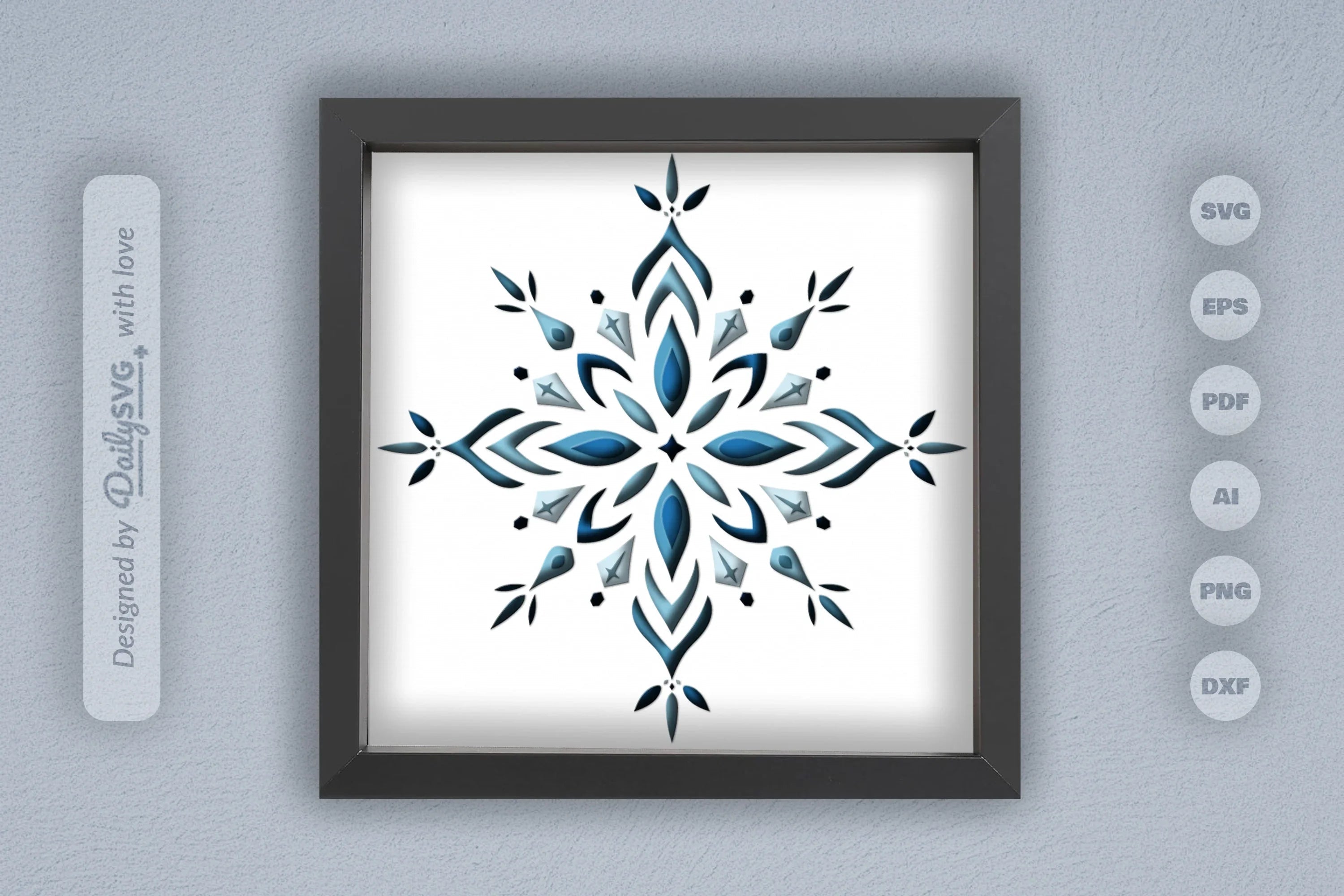 Snowflake Mandala Winter Papercut SVG Bundle - CraftNest - Digital Crafting and Art