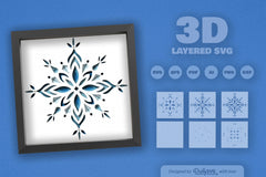 Snowflake Mandala Winter Papercut SVG Bundle - CraftNest - Digital Crafting and Art