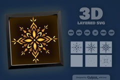 Snowflake Mandala Winter Papercut SVG Bundle - CraftNest - Digital Crafting and Art