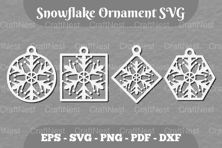Snowflake Ornament SVG Bundle - CraftNest - Digital Crafting and Art