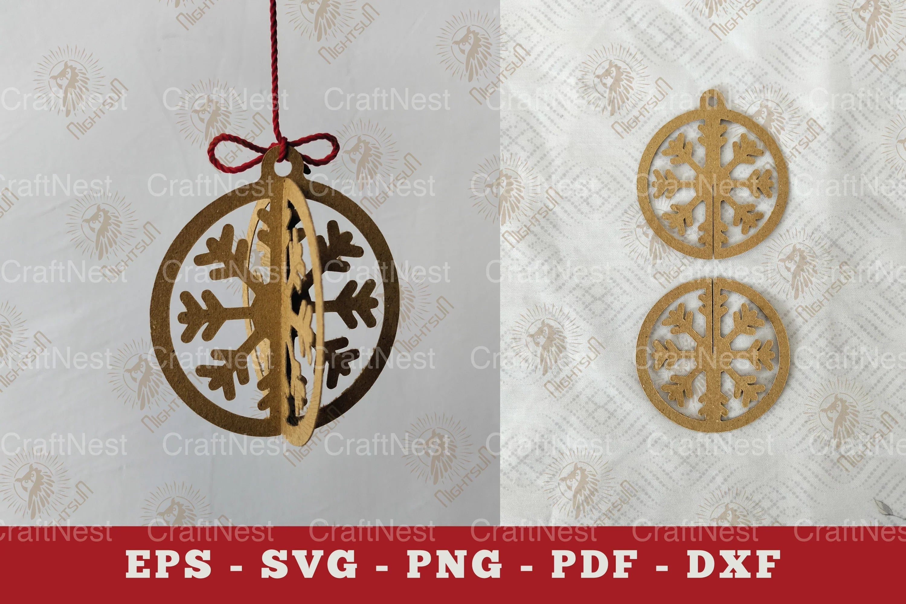 Snowflake Paper Cut Ornament SVG Bundle - CraftNest - Digital Crafting and Art